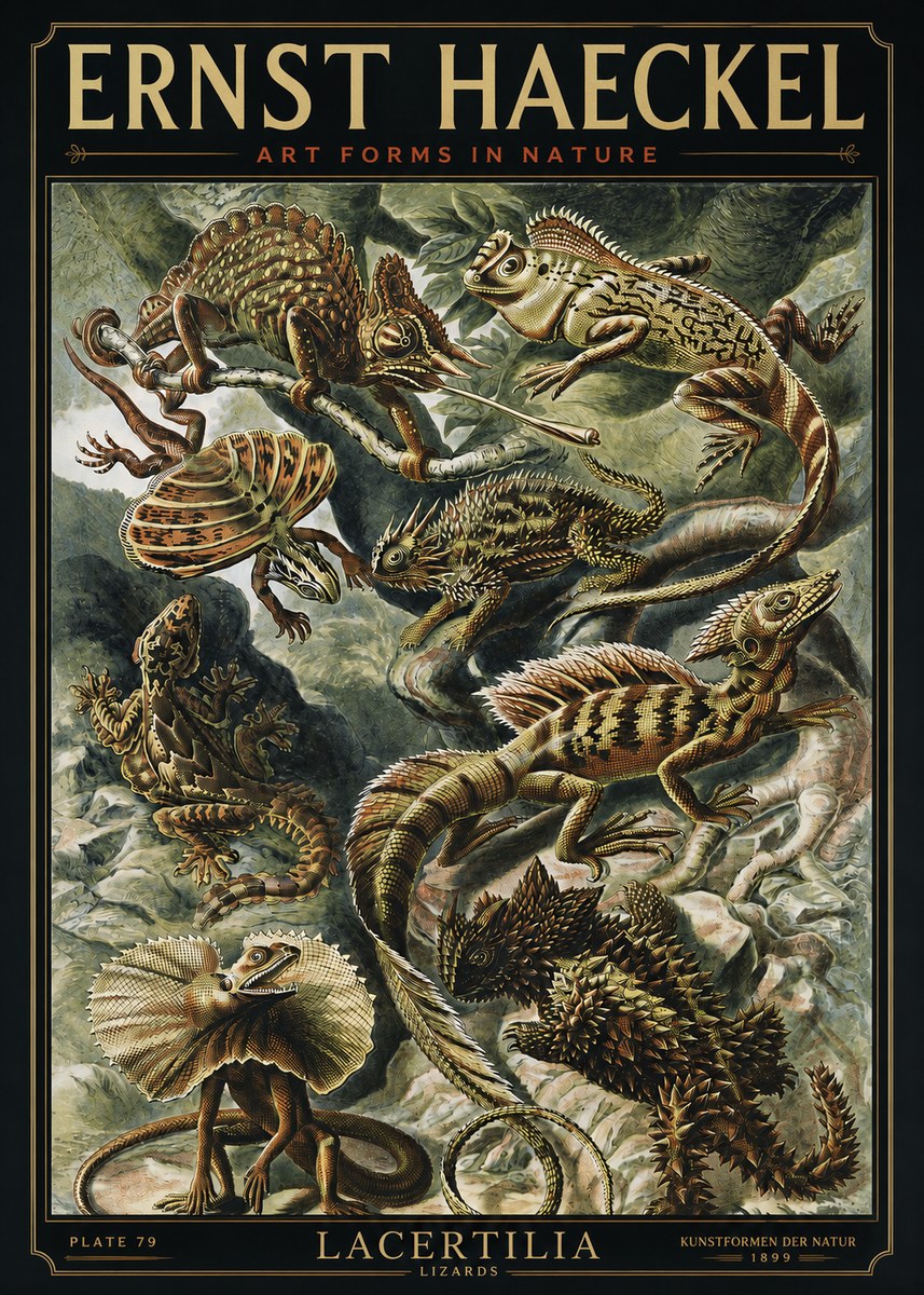Ernst Haeckel Lacertilia Lizards No3 - Poster