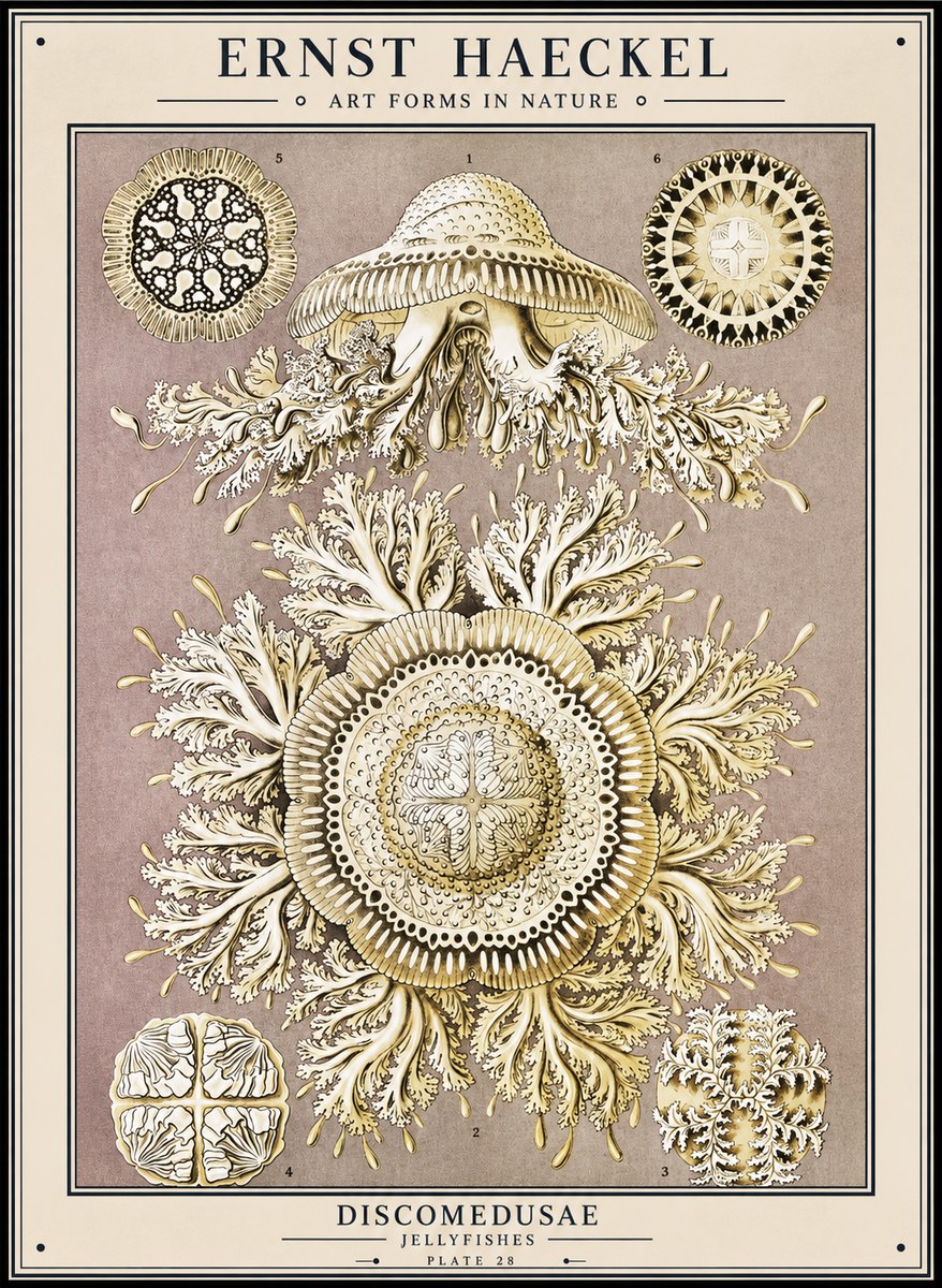Ernst Haeckel Discomedusae No1 - Poster