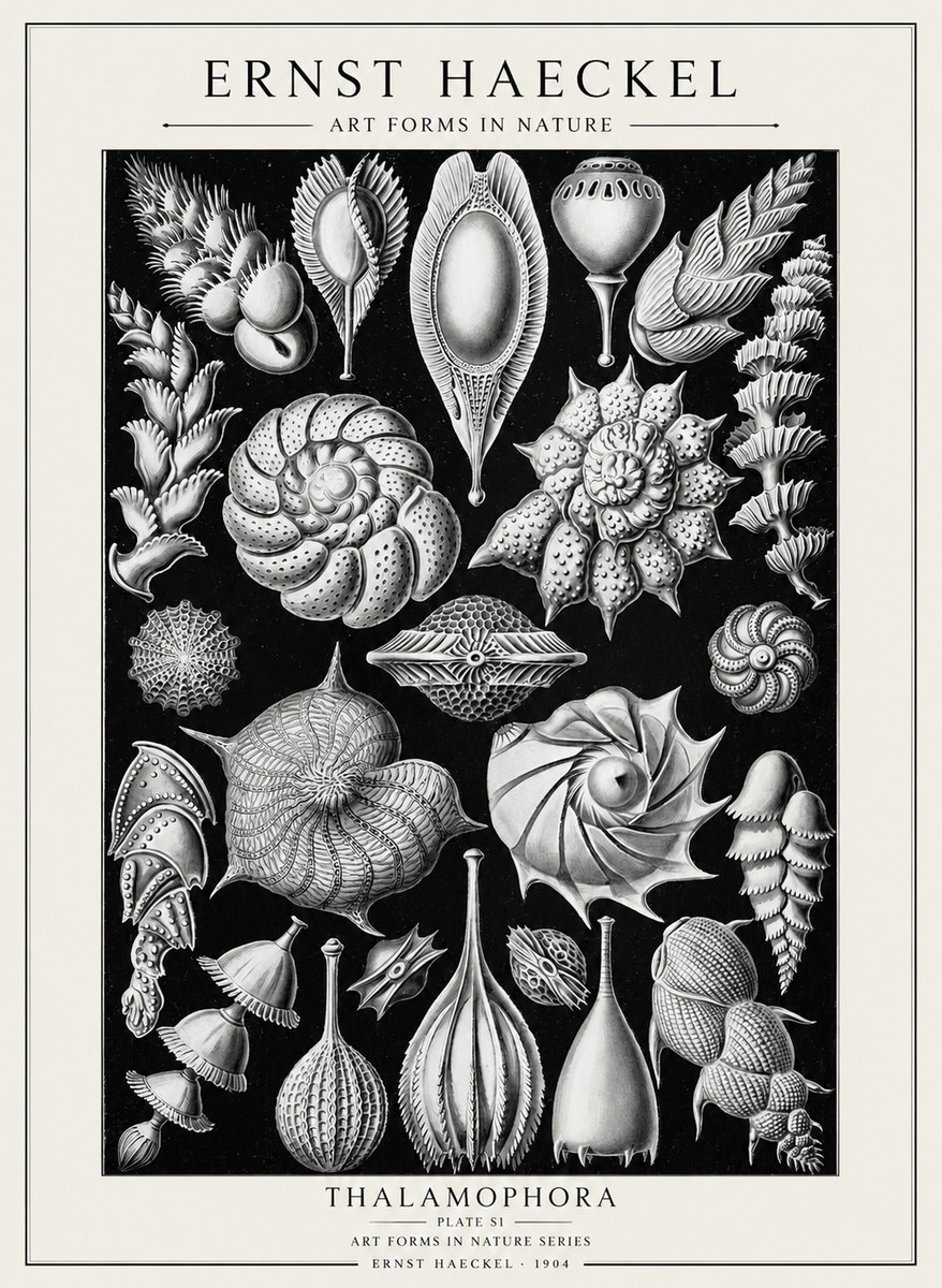 Ernst Haeckel Thalamophora No2 - Poster