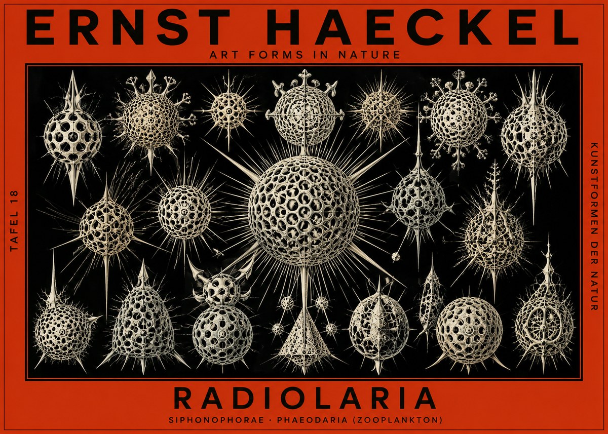 Ernst Haeckel Radiolaria No2 - Poster