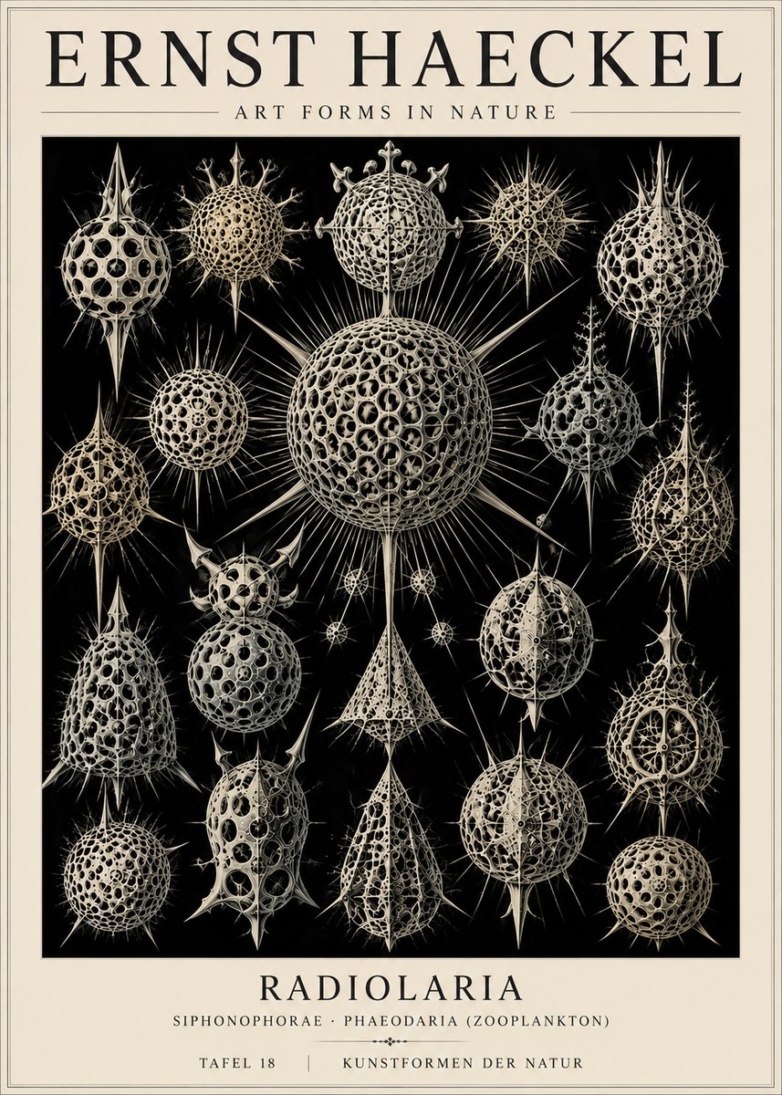 Ernst Haeckel Radiolaria No4 - Poster