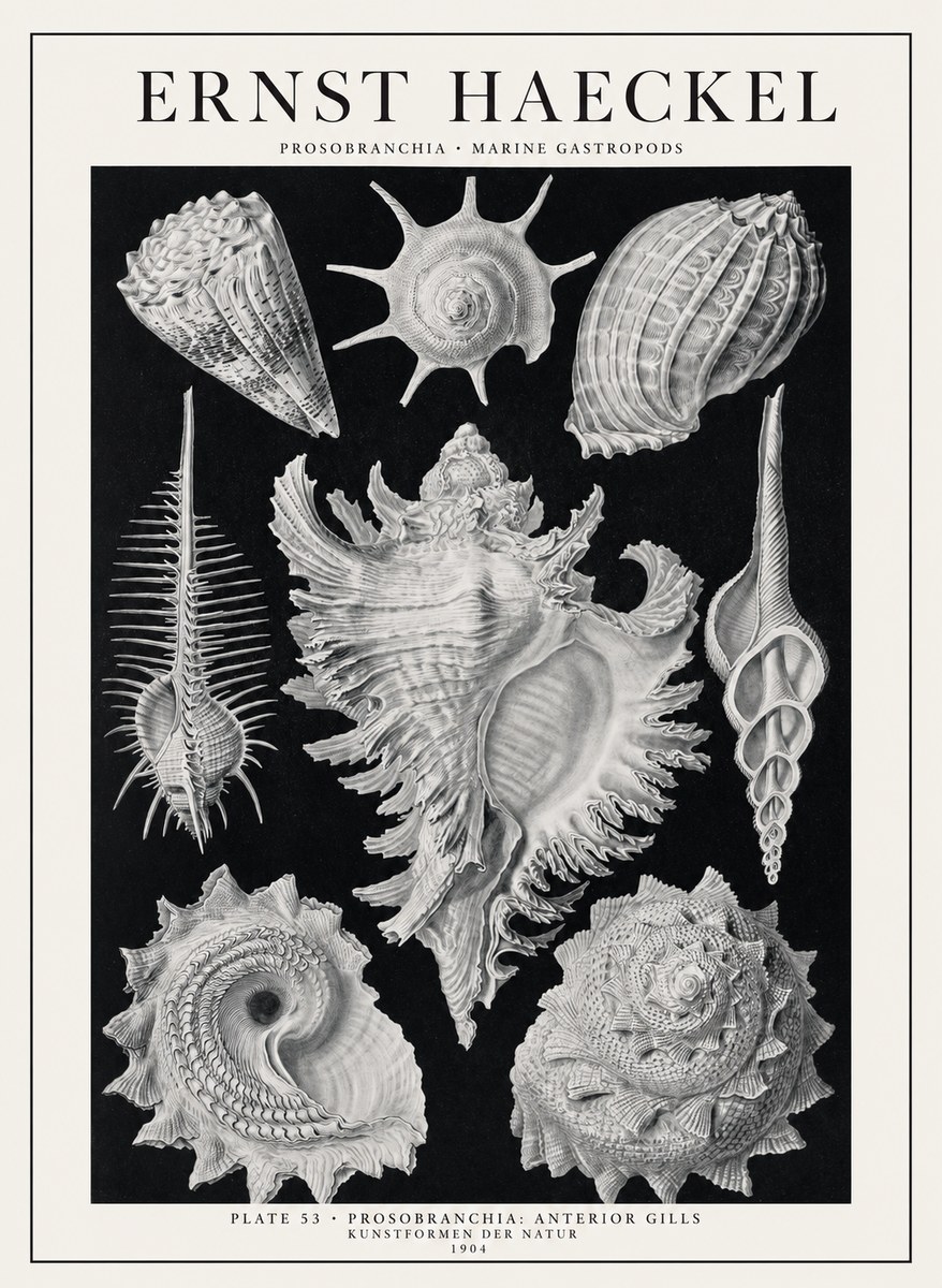 Ernst Haeckel Prosobranchia - Marine Gastropods No1 - Poster