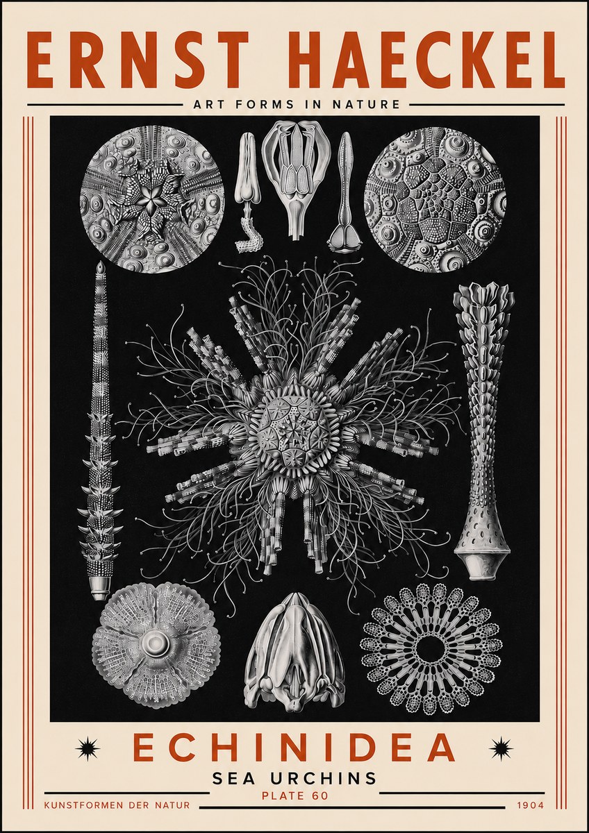 Ernst Haeckel Echinidea Sea Urchins No5 - Poster