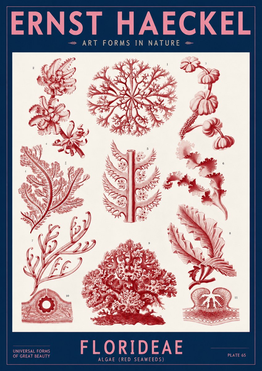 Ernst Haeckel Florideae (Red Seaweeds) No2 - Poster