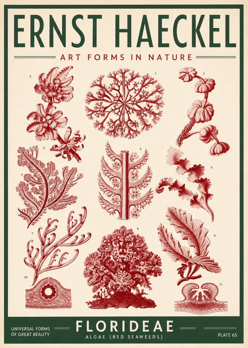 Ernst Haeckel Florideae (Red Seaweeds) No3 - Poster