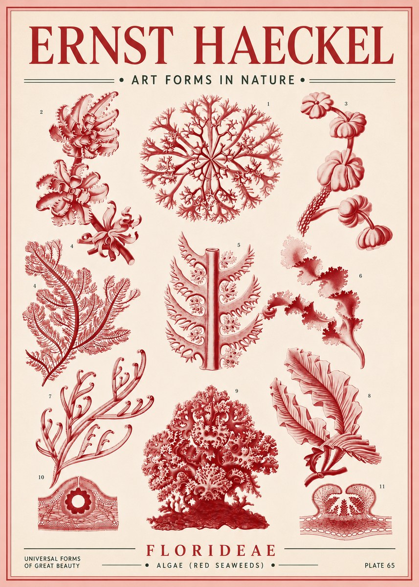 Ernst Haeckel Florideae (Red Seaweeds) No4 - Poster