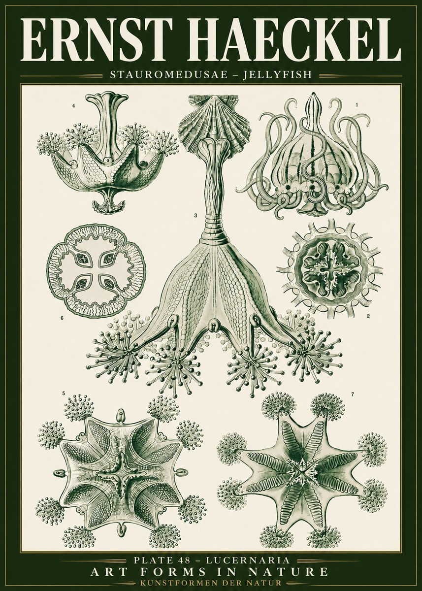 Ernst Haeckel Stauromedusae – Jellyfish No5 - Poster