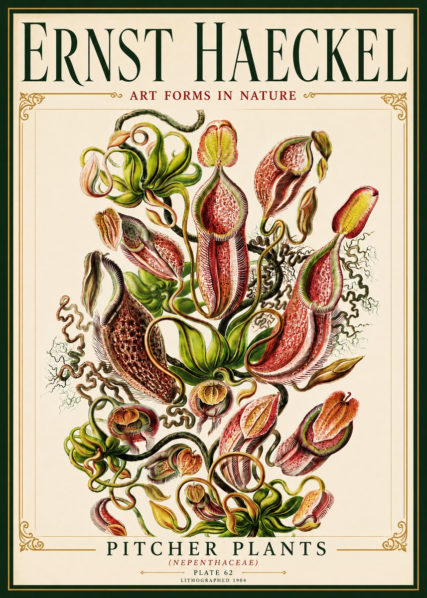 Ernst Haeckel Pitcher Plants No6 - Poster