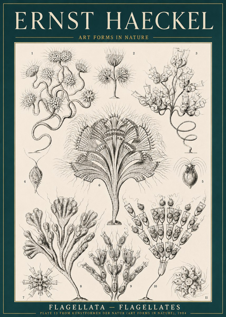 Ernst Haeckel Flagellata - Flagellates No3 - Poster