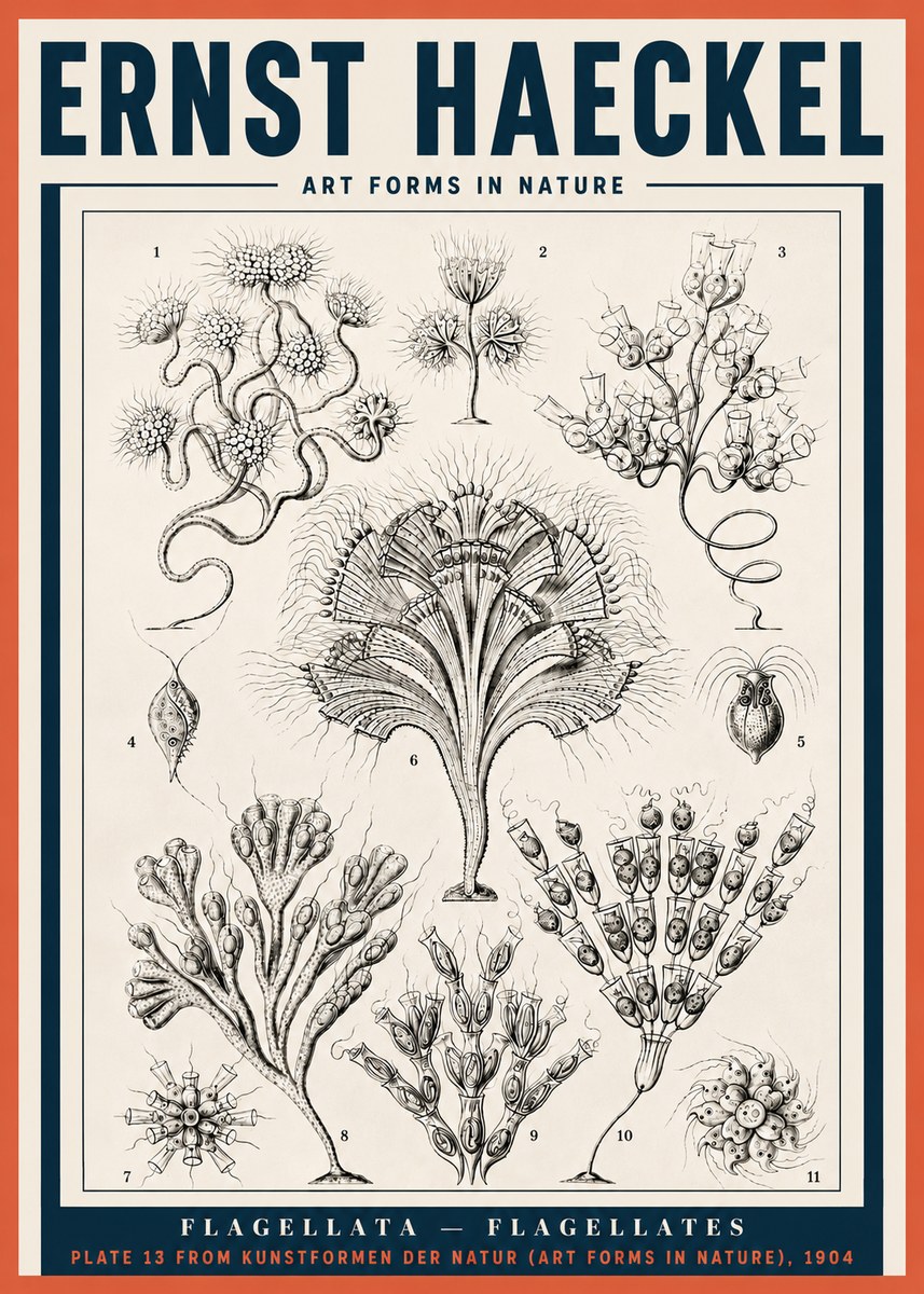 Ernst Haeckel Flagellata - Flagellates No4 - Poster
