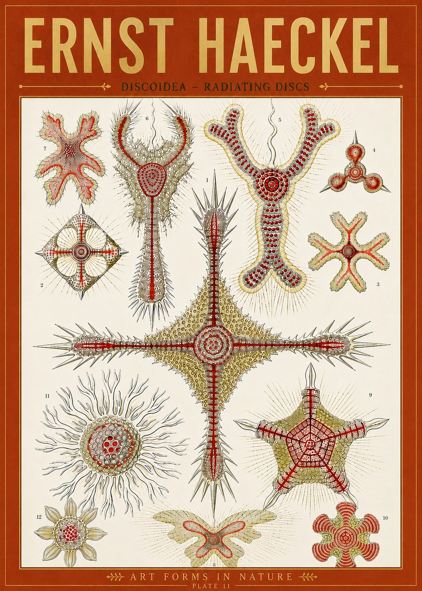 Ernst Haeckel Discoidea – Radiating Discs No5 - Poster