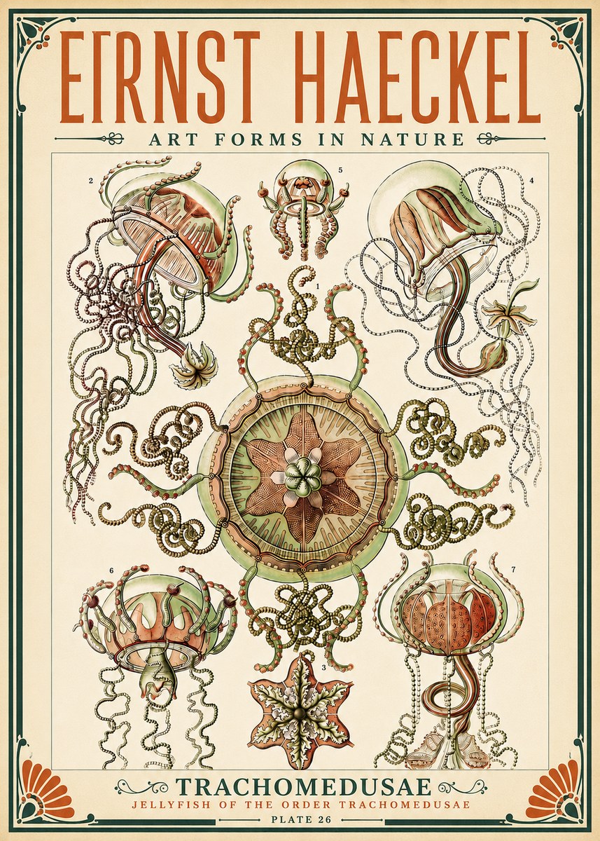 Ernst Haeckel Trachomedusae No5 - Poster