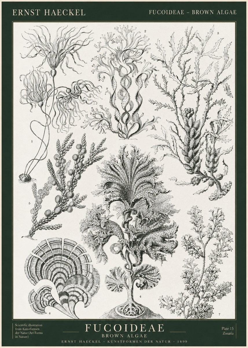 Ernst Haeckel Fucoideae - Brown Algae No1 - Poster