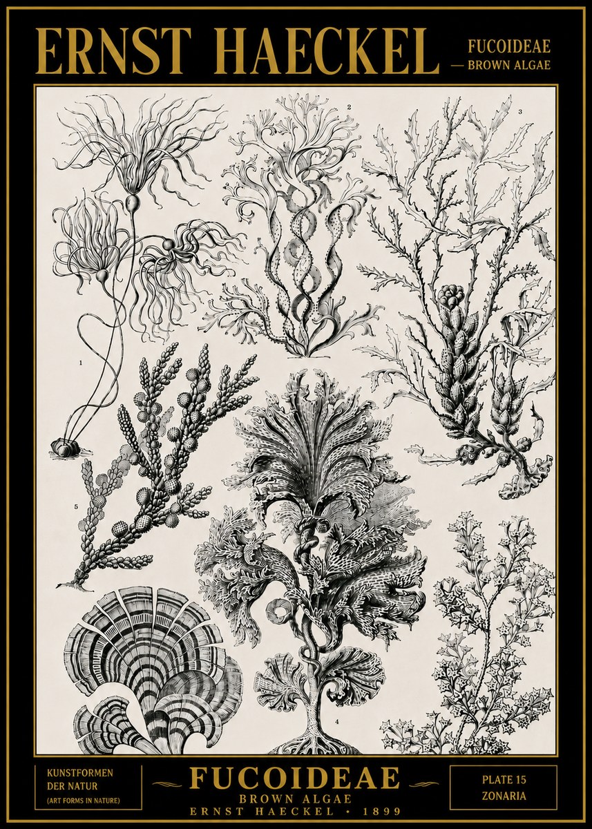 Ernst Haeckel Fucoideae - Brown Algae No4 - Poster