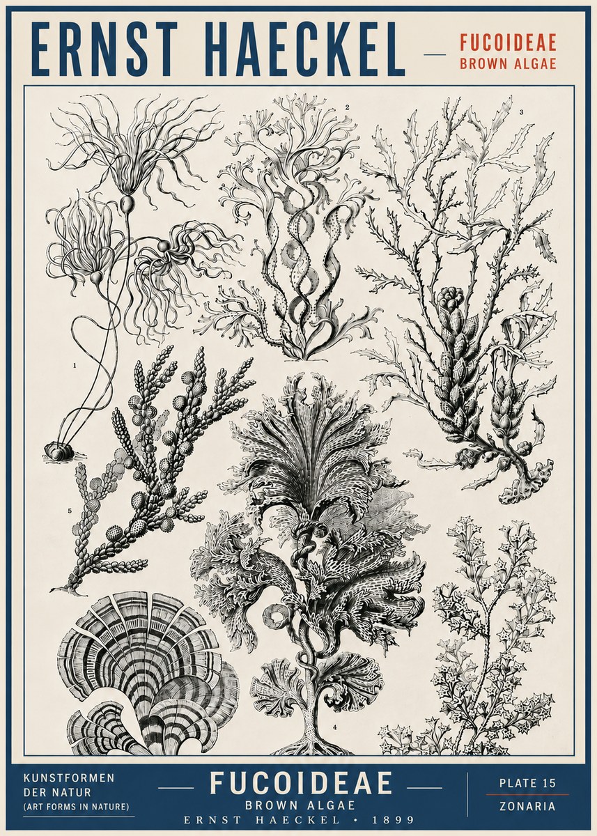 Ernst Haeckel Fucoideae - Brown Algae No5 - Poster