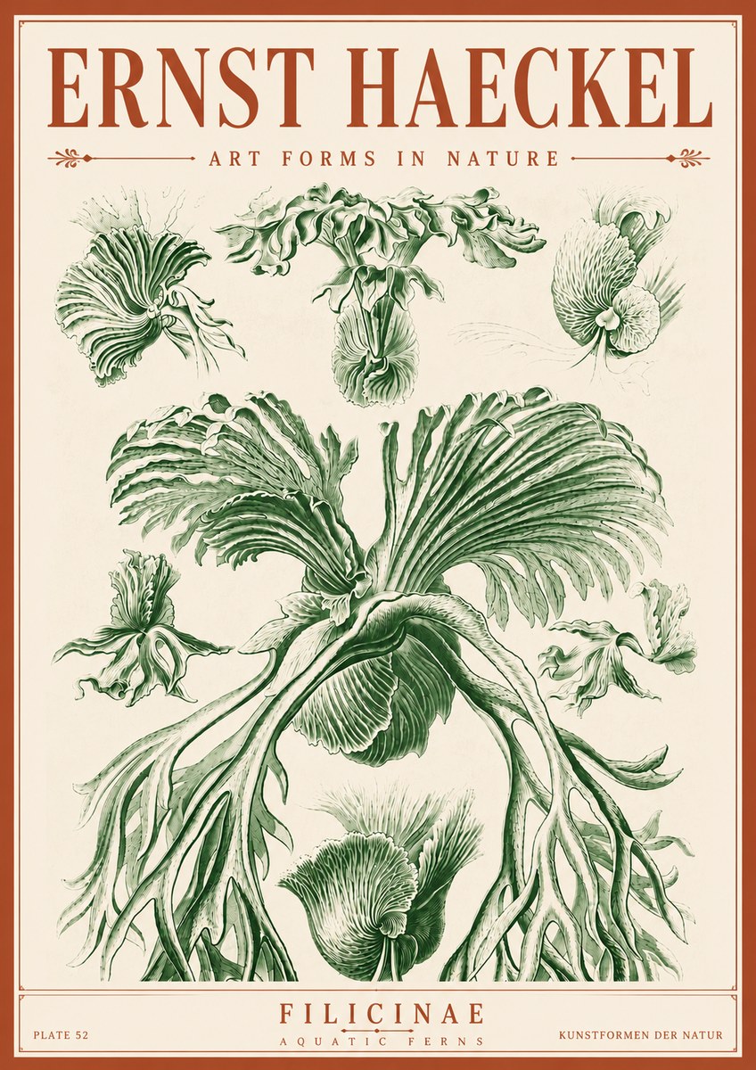 Ernst Haeckel Filicinae No6 - Poster