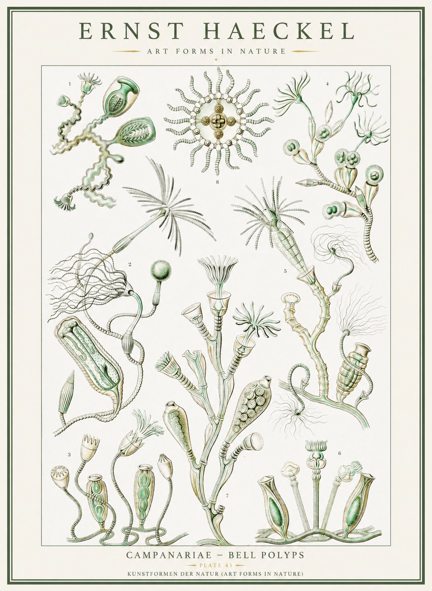 Ernst Haeckel Campanariae – Bell Polyps No1 - Poster
