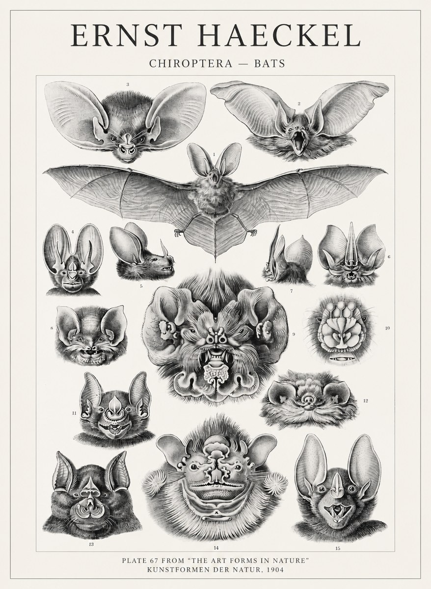 Ernst Haeckel Chiroptera Bats No4 - Poster