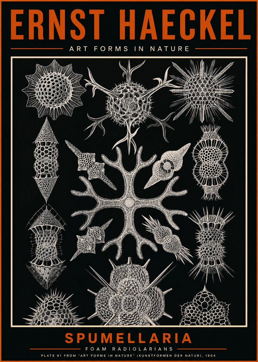 Ernst Haeckel Spumellaria No3 - Poster