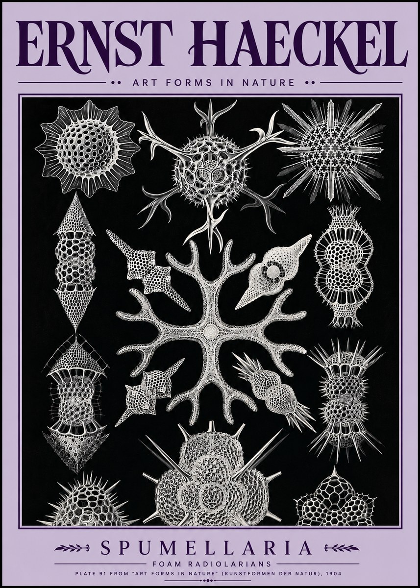 Ernst Haeckel Spumellaria No5 - Poster