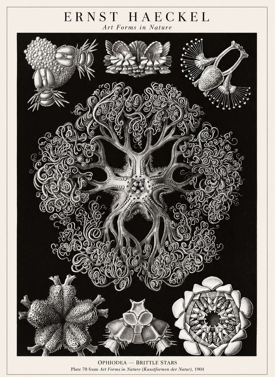 Ernst Haeckel Ophiodea - Brittle Stars II No1 - Poster