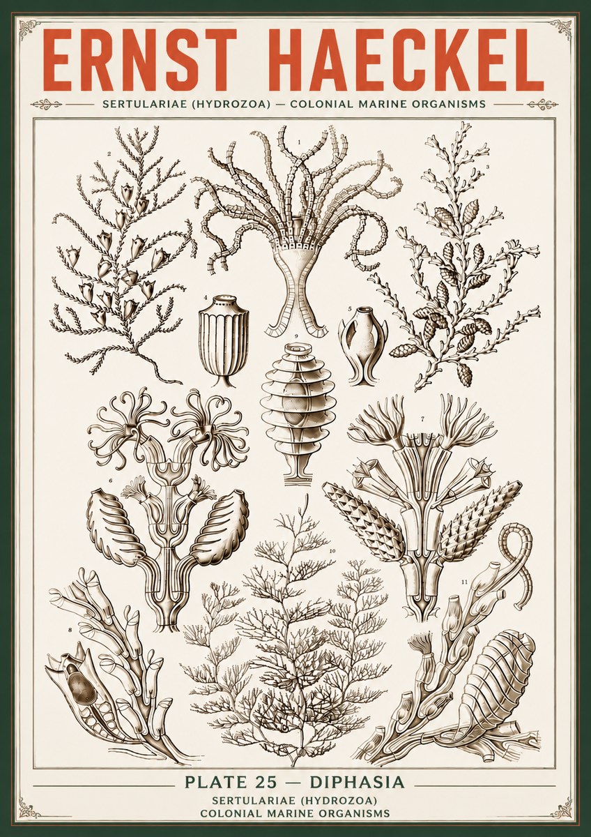 Ernst Haeckel Sertulariidae No6 - Poster