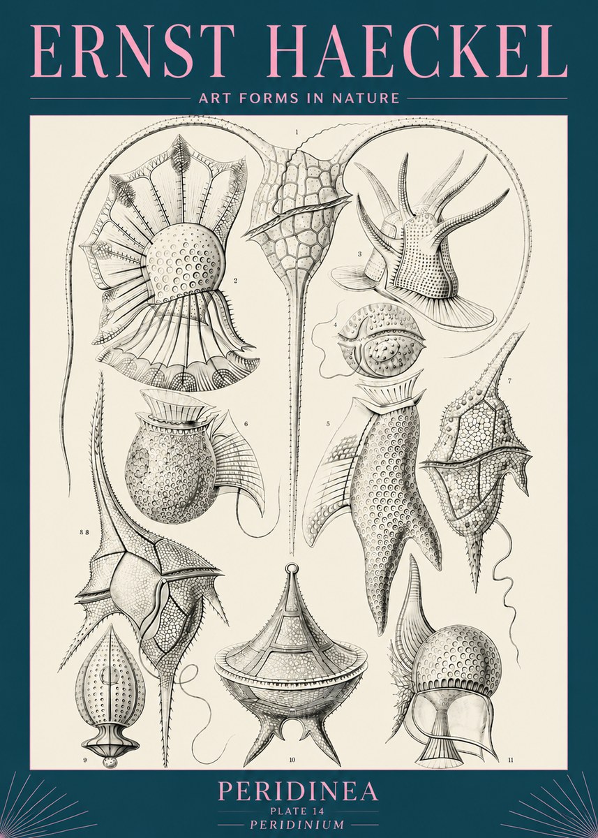 Ernst Haeckel Peridinea No5 - Poster