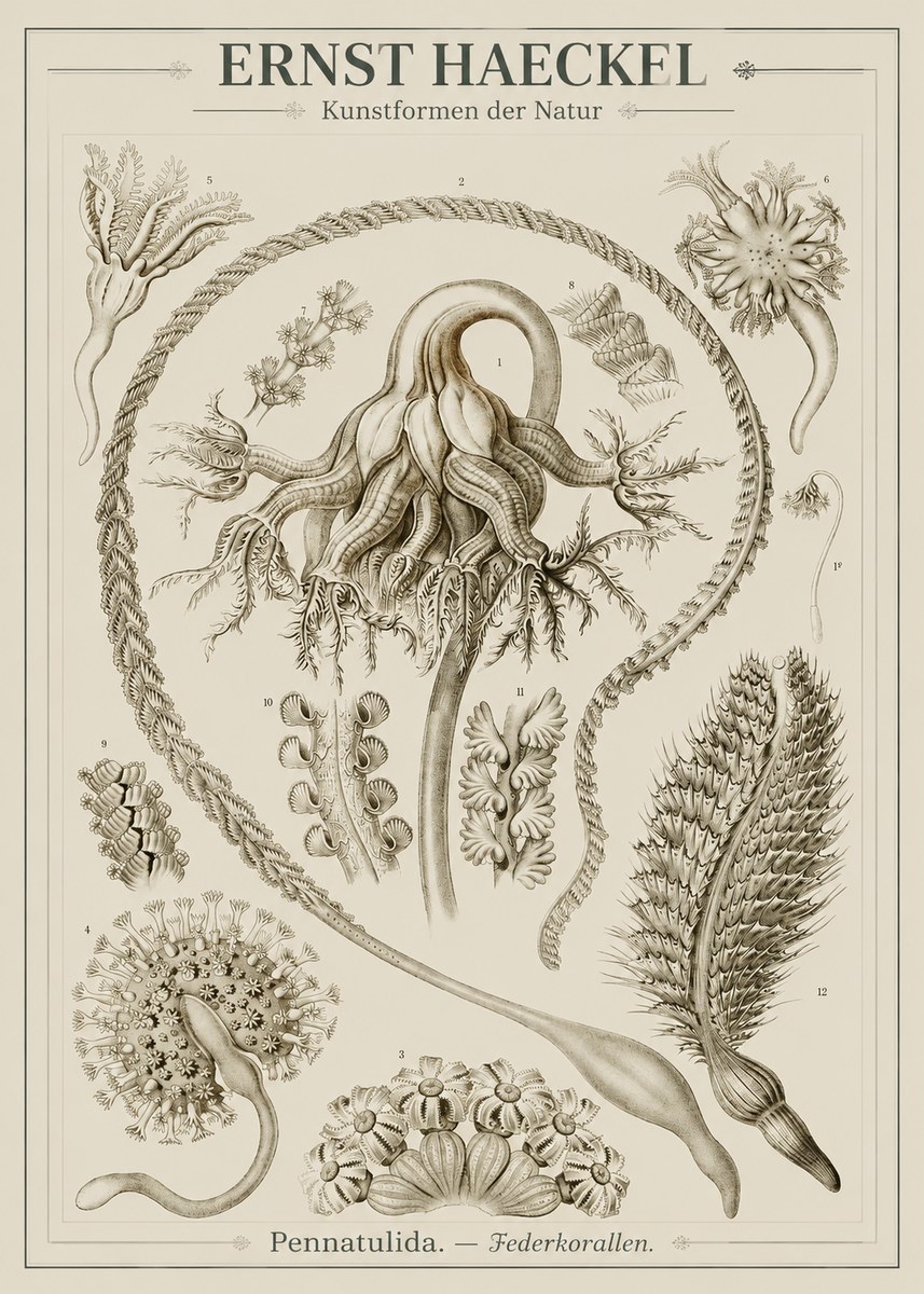 Ernst Haeckel Pennatulida - Sea Pens No3 - Poster