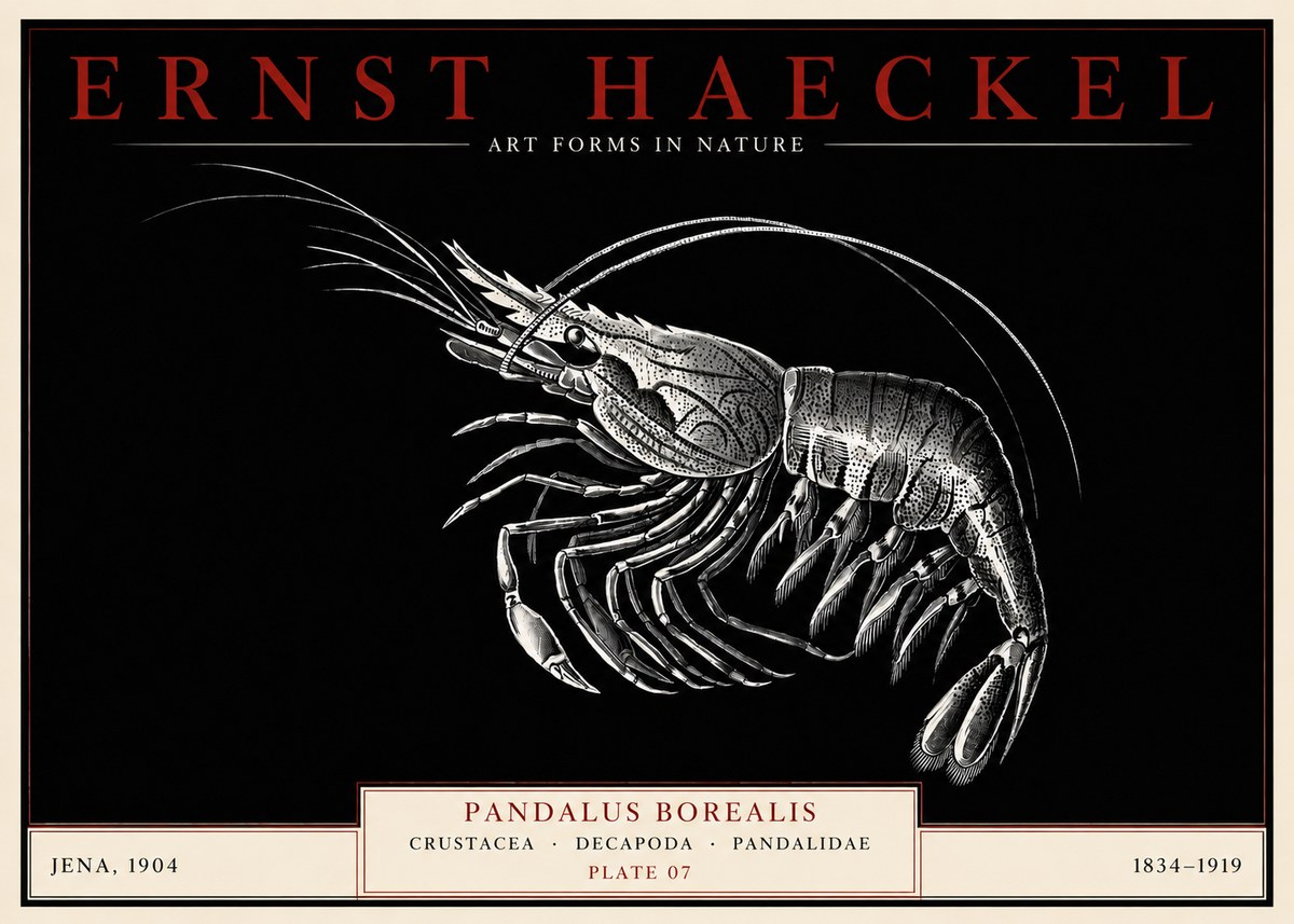 Ernst Haeckel Pandalus Borealis No3 - Poster