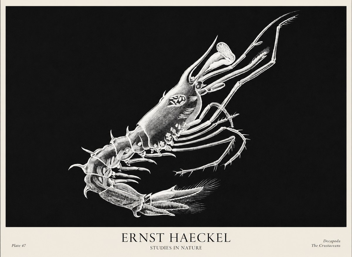 Ernst Haeckel Decapoda the Crustaceans No1 - Poster