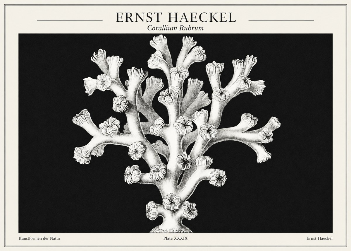 Ernst Haeckel Corallium Rubrum I No1 - Poster