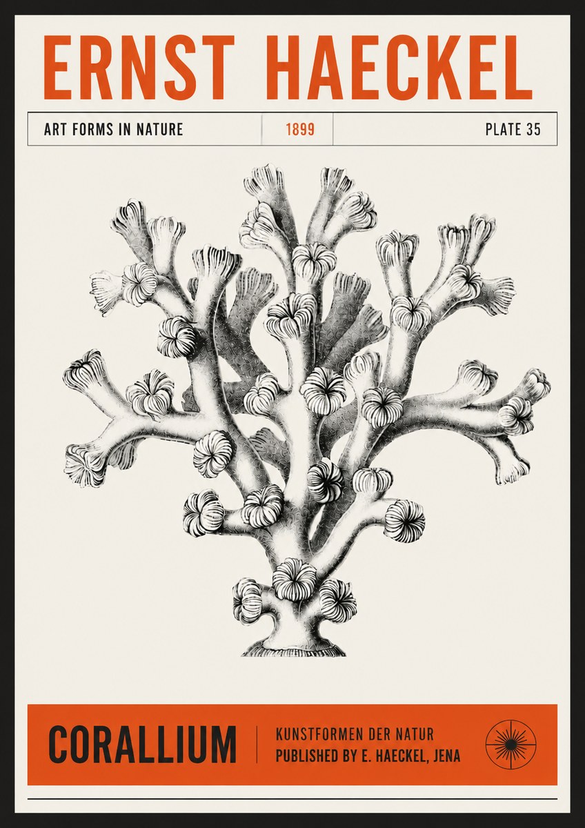 Ernst Haeckel Corallium Rubrum II No6 - Poster