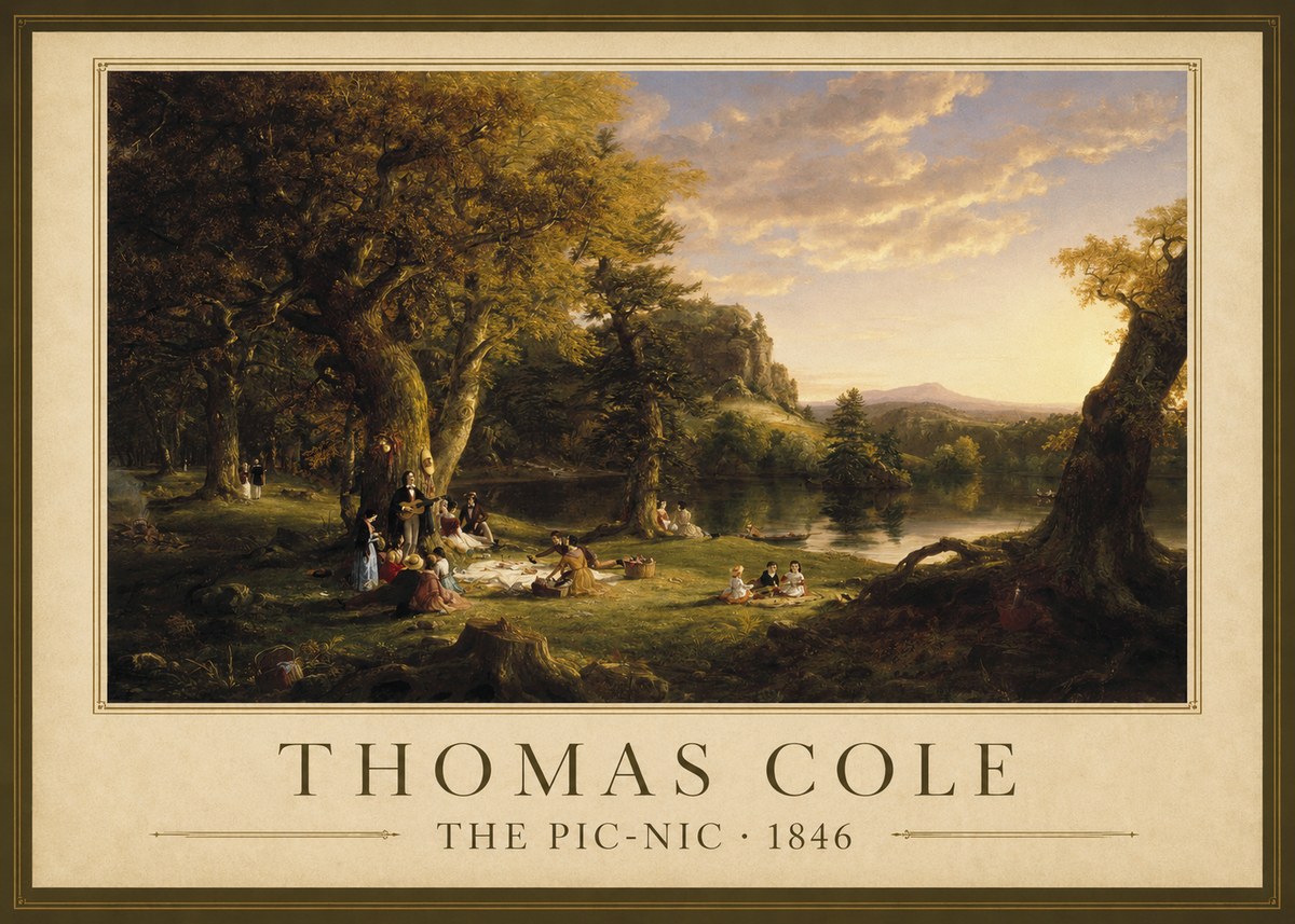 Thomas Cole The Pic-nic I No1 - Poster