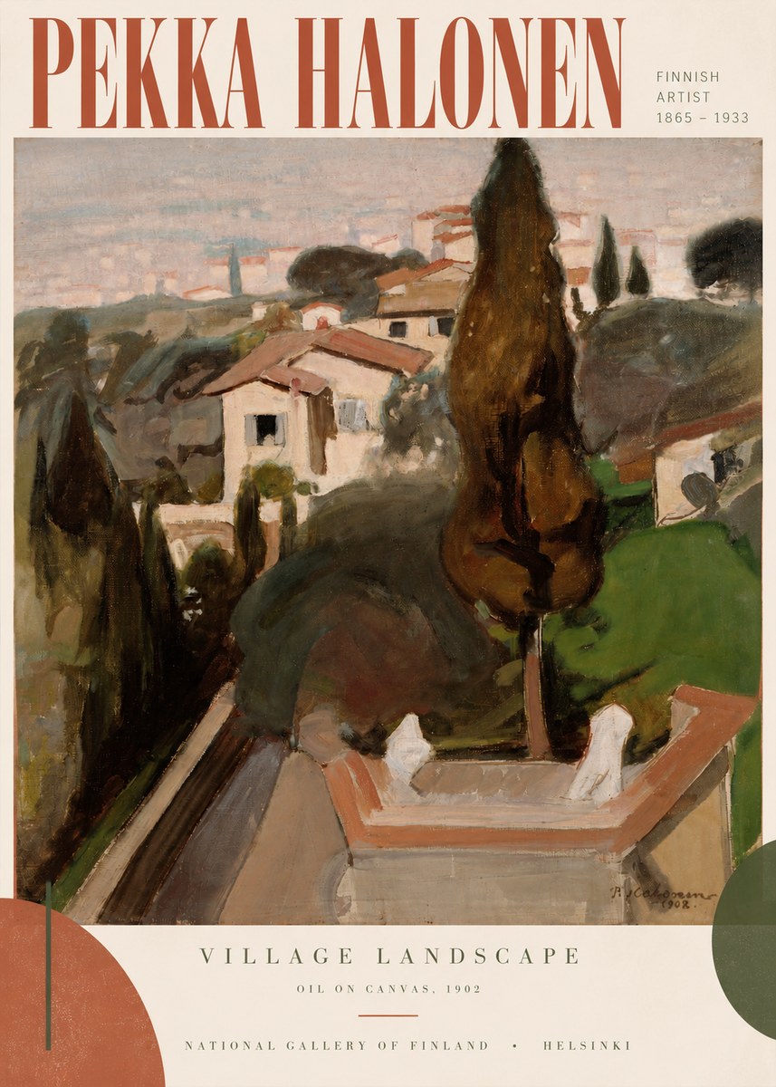 Pekka Halonen Village Landscape No3 - Poster