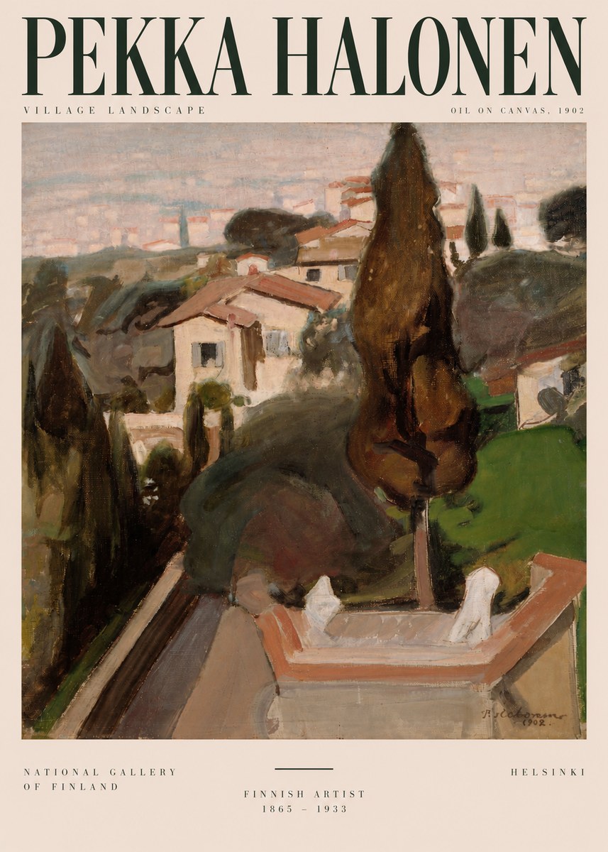Pekka Halonen Village Landscape No4 - Poster