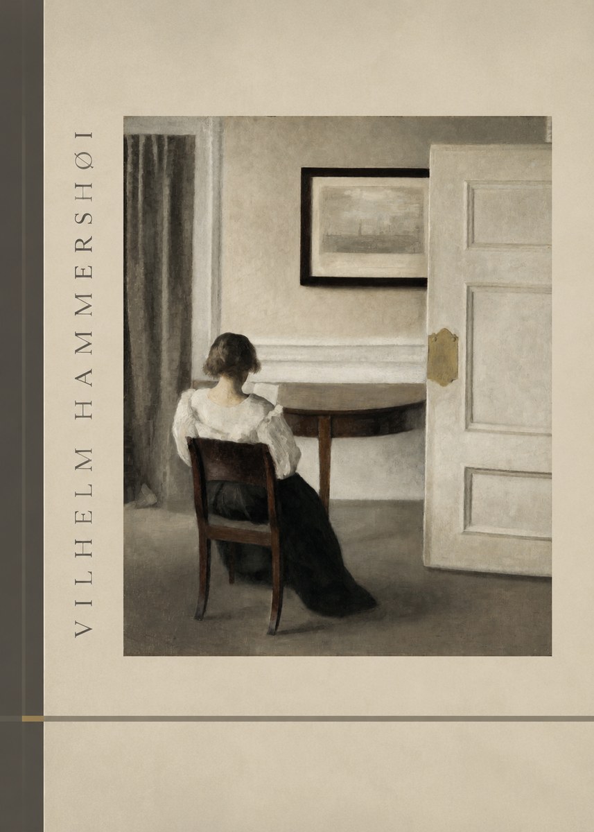 Vilhelm Hammershøi Interior with a Woman, Strandgade 30 No2 - Poster