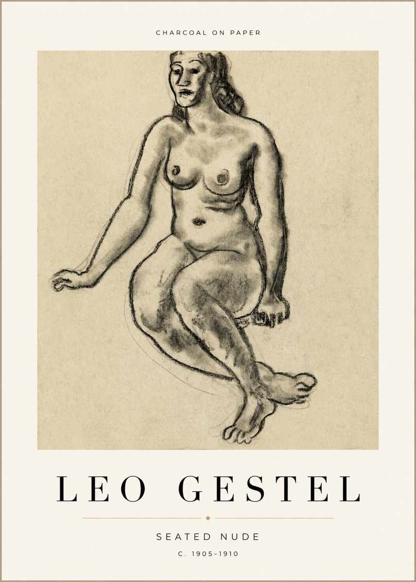 Leo Gestel Seated Nude No1 - Poster