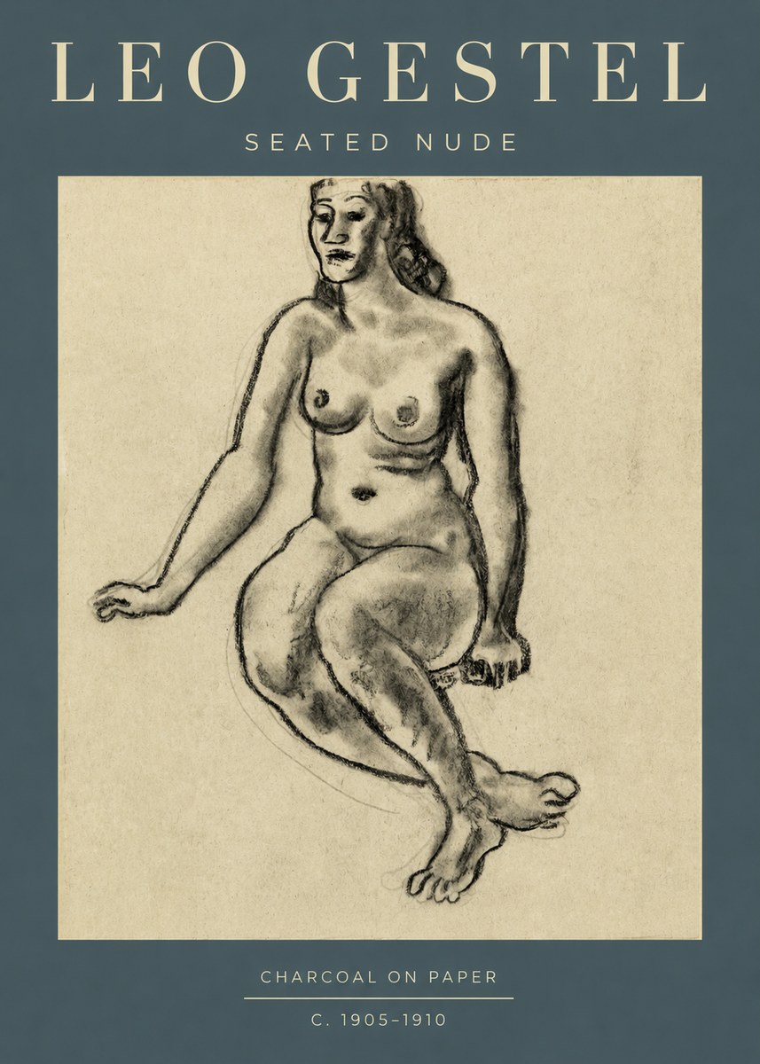 Leo Gestel Seated Nude No2 - Poster