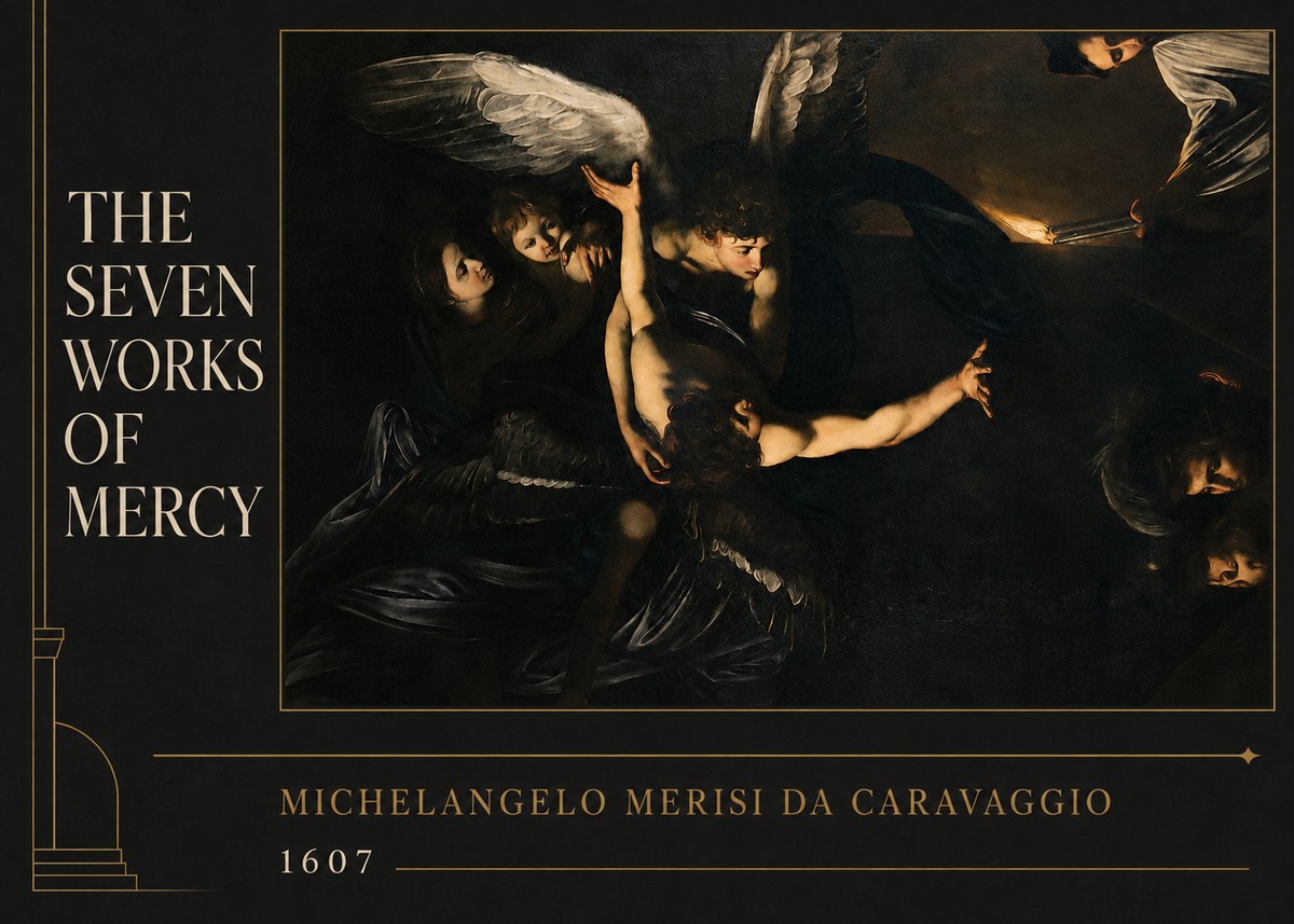 Michelangelo Merisi da Caravaggio The Seven Works of Mercy II No2 - Poster