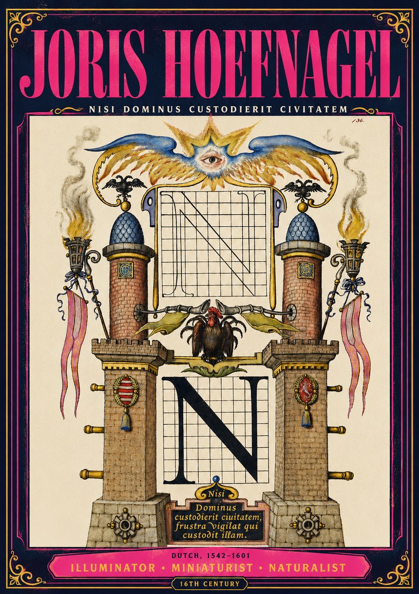 Joris Hoefnagel The Letter N No4 - Poster