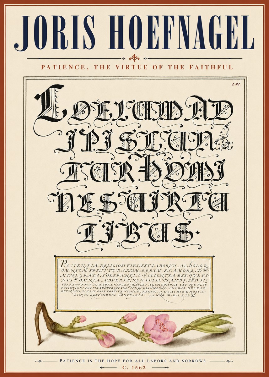 Joris Hoefnagel Calligraphic Alphabet from a Book of Lettering No6 - Poster