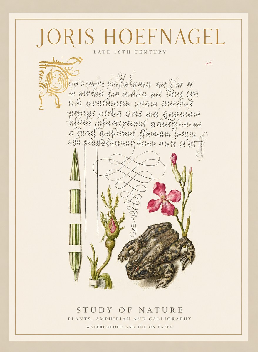 Joris Hoefnagel Study of Nature I No1 - Poster