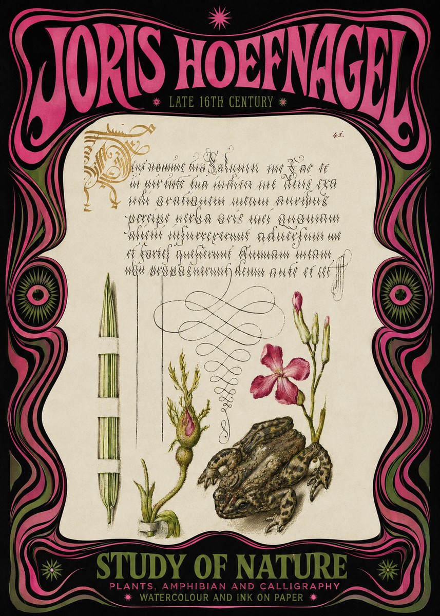 Joris Hoefnagel Study of Nature I No3 - Poster