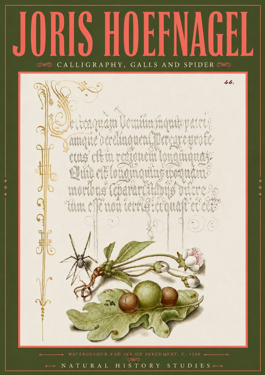 Joris Hoefnagel Plant with Galls and Insect No6 - Poster