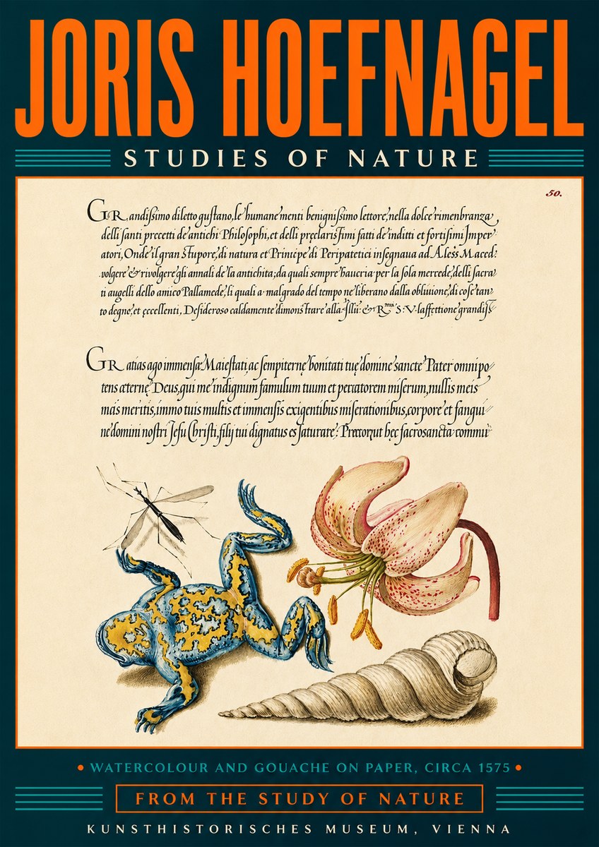 Joris Hoefnagel From the Study of Nature No5 - Poster