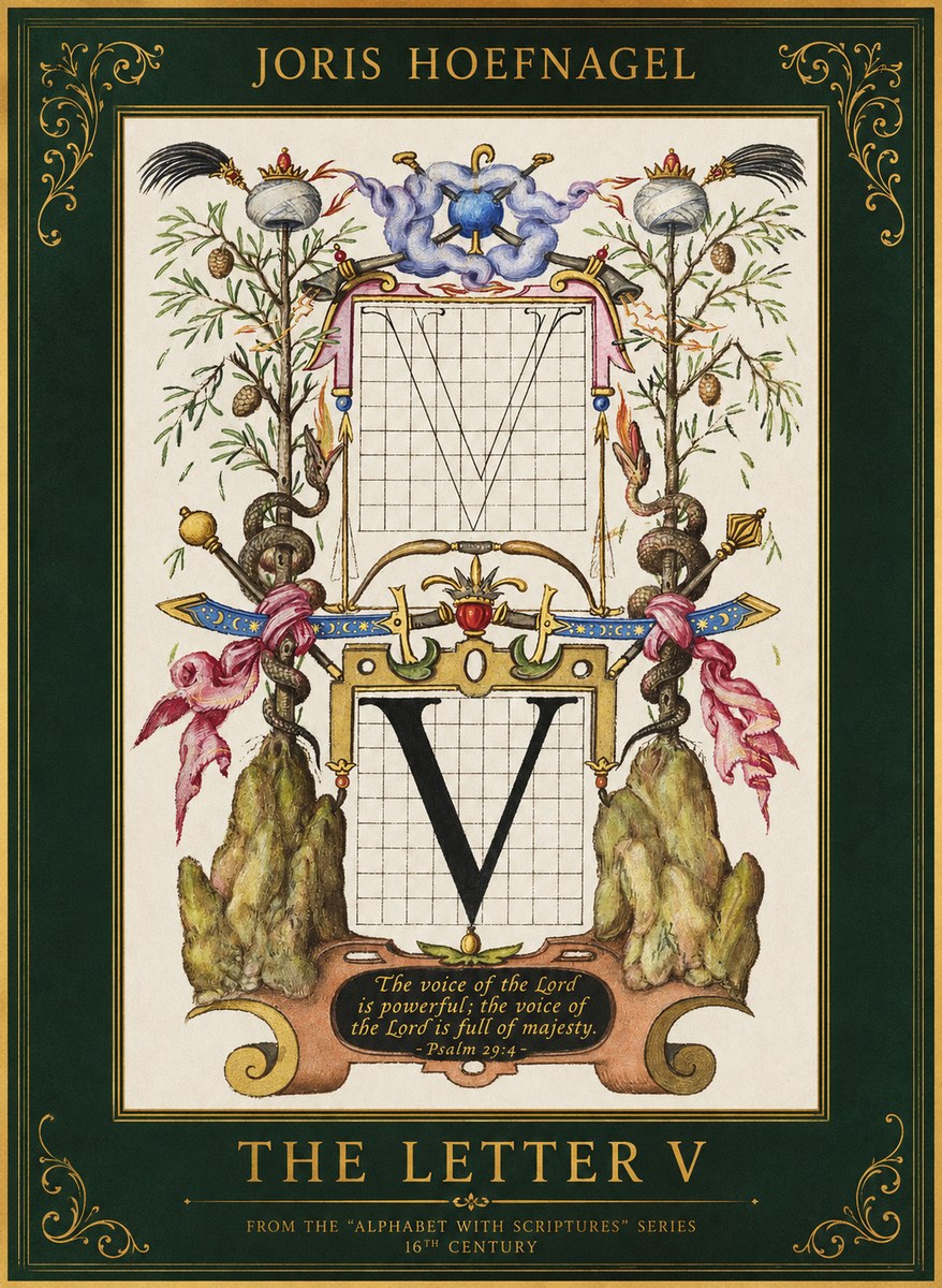 Joris Hoefnagel The Letter V No1 - Poster