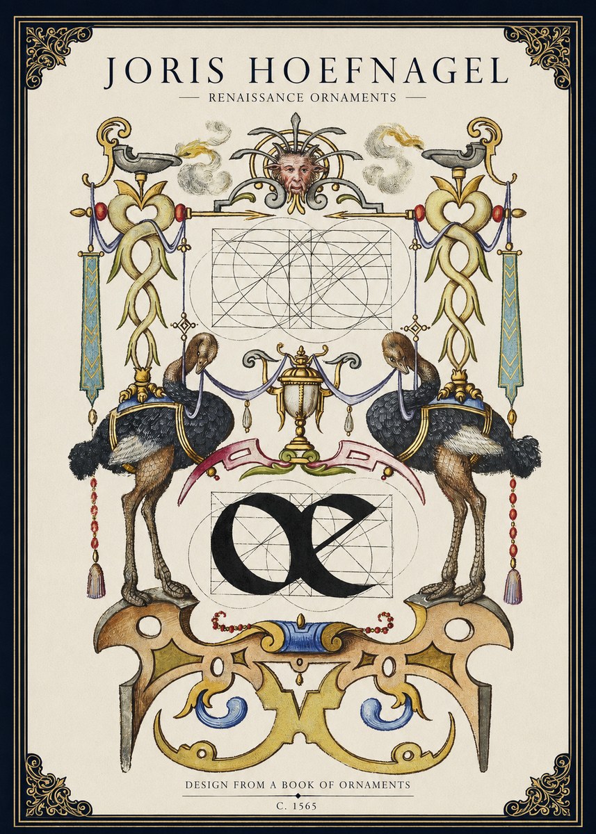 Joris Hoefnagel Ornamental Study I No3 - Poster