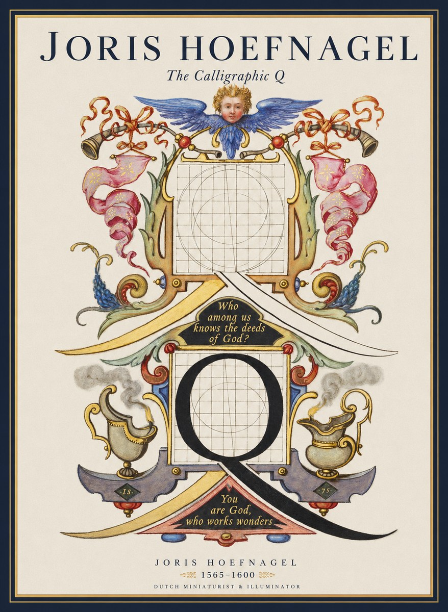 Joris Hoefnagel The Calligraphic Q No1 - Poster