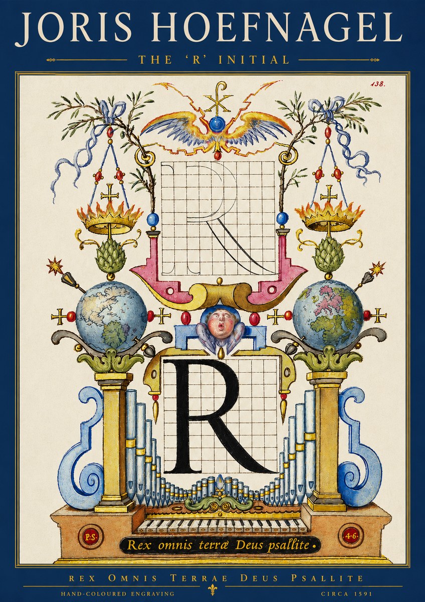 Joris Hoefnagel The 'R' Initial No3 - Poster