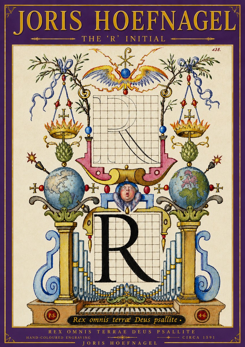 Joris Hoefnagel The 'R' Initial No6 - Poster
